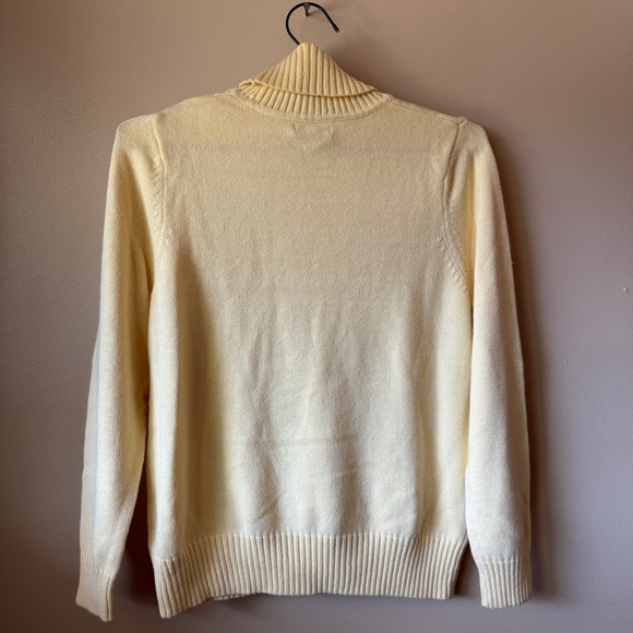 Butter Yellow Croft & Barrow Turtleneck Sweater - Picture 4 of 5